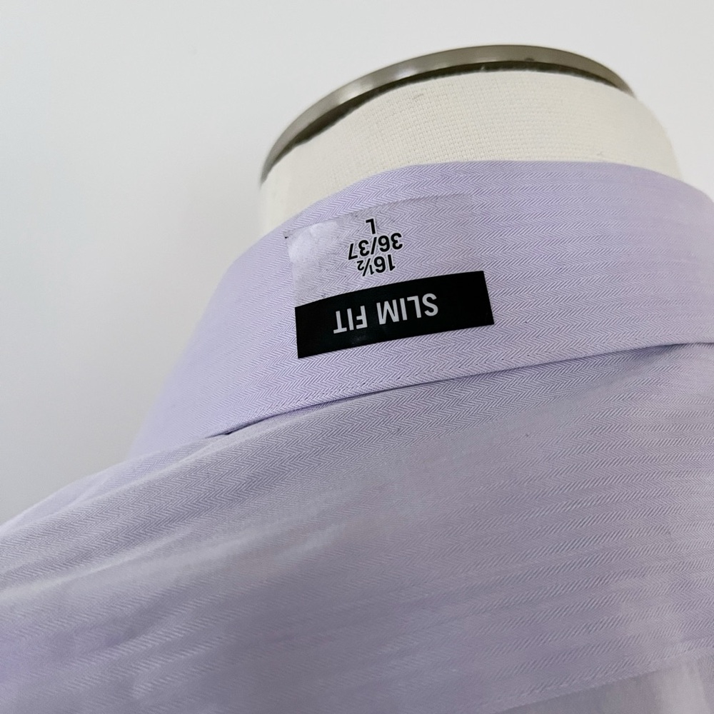 Calvin Klein Lilac Men's Dress Shirt (Large 16 1/5) - Picture 6 of 7